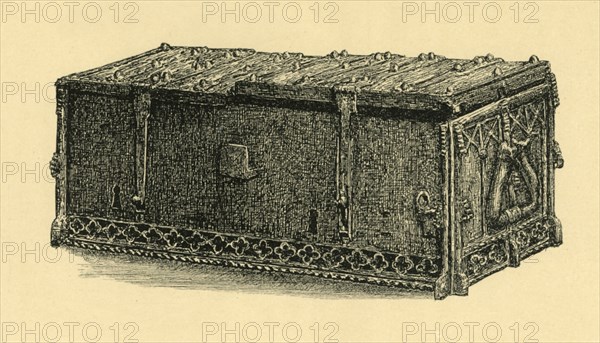 Iron casket, c1400, (1881). Creator: J Brooke.