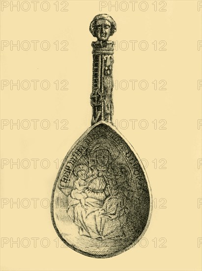 Silver gilt spoon, late 15th century, (1881). Creator: R I Stevenson.