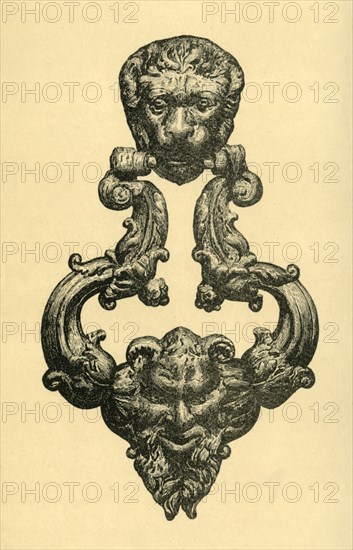 Bronze knocker, c1560, (1881). Creator: J Brooke.