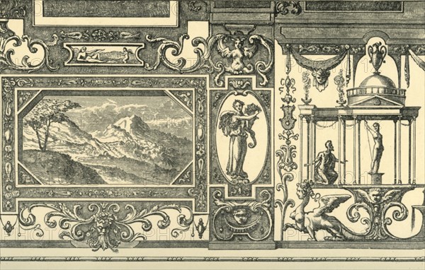 Design for a wall or ceiling decoration in the grotesque taste, 16th century, (1881). Creator: Unknown.