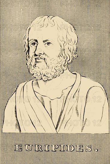 'Euripides',  (c480-406 BC), 1830. Creator: Unknown.