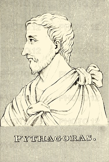 'Pythagoras', (c570-c495 BC), 1830. Creator: Unknown.