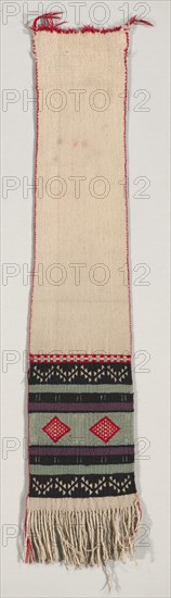 Hopi Brocade Style Dance Sash, c. 1880-1900. Creator: Unknown.