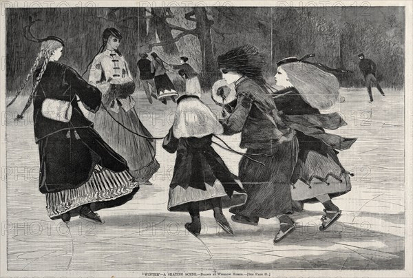 Winter - A Skating Scene, 1868. Creator: Winslow Homer (American, 1836-1910).