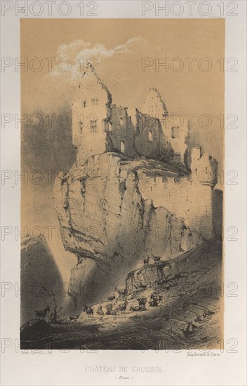 ...Pl. 30, Chateau De Crussol (Drome), 1860. Creator: Victor Petit (French, 1817-1874).