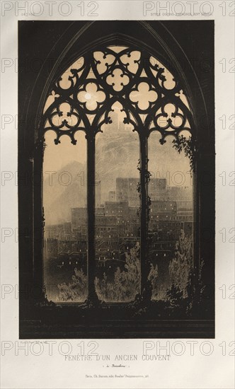 ...Pl. 54, Fenêtre Dun Ancien Couvent (à Barcelone), 1860. Creator: Victor Petit (French, 1817-1874).