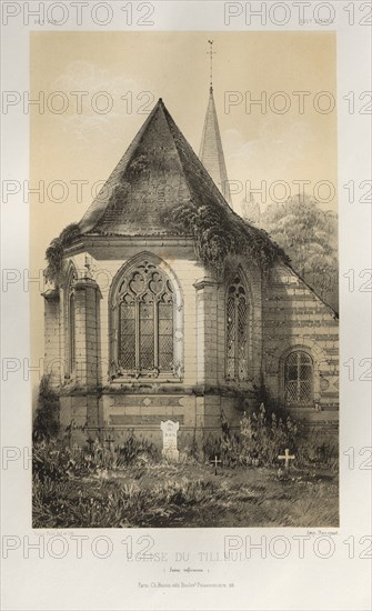 ...Pl. 56, Église Du Tilleul (Seine inférieure), 1860. Creator: Victor Petit (French, 1817-1874).