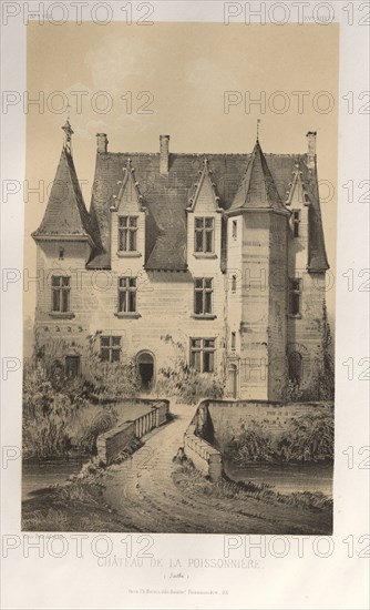 ...Pl. 57, Château De La Poissonnière (Sarthe), 1860. Creator: Victor Petit (French, 1817-1874).