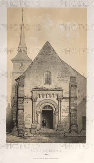 ...Pl. 58, Église De Requeil (Sarthe), 1860. Creator: Victor Petit (French, 1817-1874).