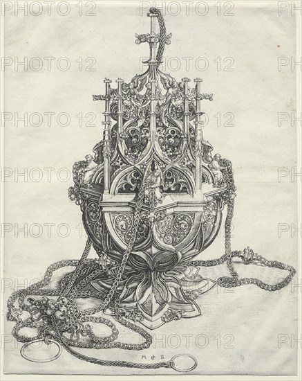 A Censer, c. 1480-1490. Creator: Martin Schongauer (German, c.1450-1491).