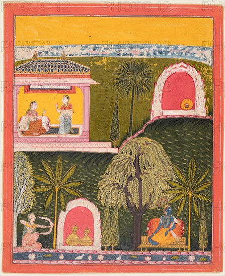A page from a Rasikapriya series, c. 1660. Creator: Unknown.