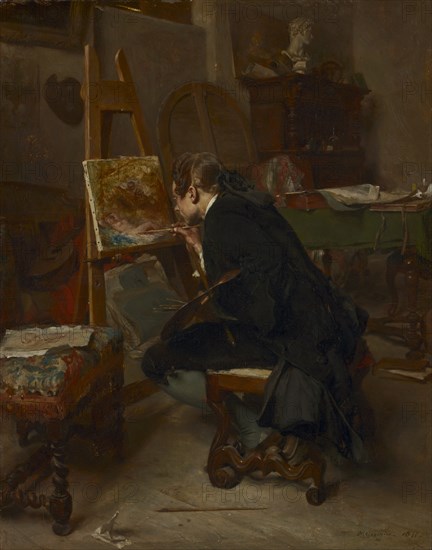 A Painter, 1855. Creator: Ernest Meissonier (French, 1815-1891).