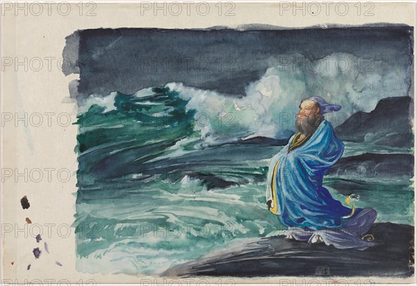 A Rishi Stirring Up a Storm, 1897. Creator: John La Farge (American, 1835-1910).