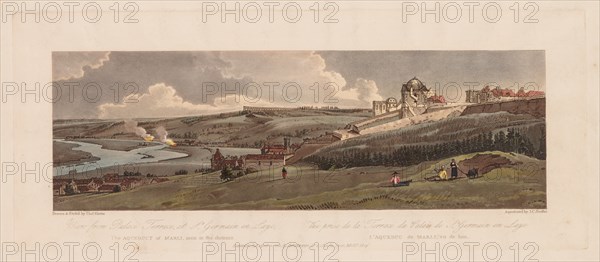 A Selection of Twenty of the Most Picturesque Views in Paris: View from Palace Terrace?, 1803. Creator: Thomas Girtin (British, 1775-1802); Joseph Constantine Stadler (German).