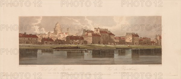 A Selection of Twenty of the Most Picturesque Views in Paris: View of the Pantheon..., 1803. Creator: Thomas Girtin (British, 1775-1802); Frederick Christian Lewis (British, 1779-1856).