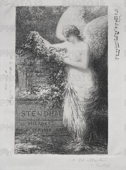 À Stendhal, 1892. Creator: Henri Fantin-Latour (French, 1836-1904).