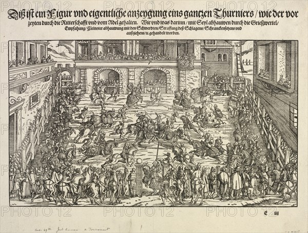 A Tournament, 1565. Creator: Josse Amman (Swiss, 1539-1591).