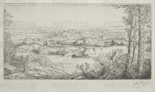 A Valley in Burgundy (Une Vallée en Bourgogne). Creator: Alphonse Legros (French, 1837-1911).