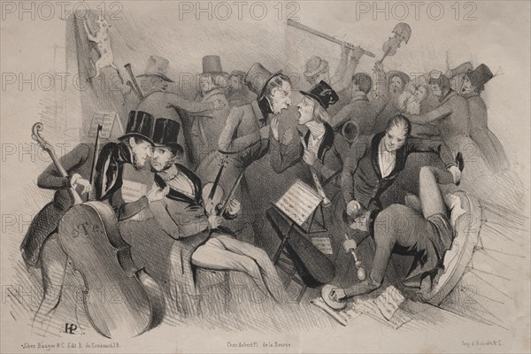 Actualités: Société philharmonique de province, 1841. Creator: Jules Platier (French).
