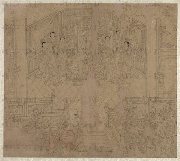 Album of Daoist and Buddhist Themes: Procession of Daoist Deities: Leaf 2, 1200s. Creator: Unknown.