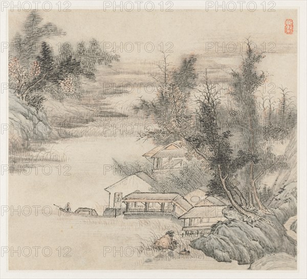 Album of Landscapes: Leaf 2, 1677. Creator: Wang Gai (Chinese, active c. 1677-1705).