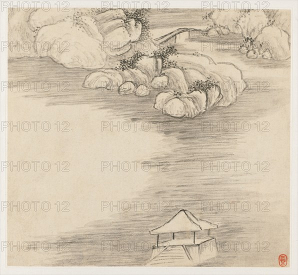 Album of Landscapes: Leaf 3, 1677. Creator: Wang Gai (Chinese, active c. 1677-1705).