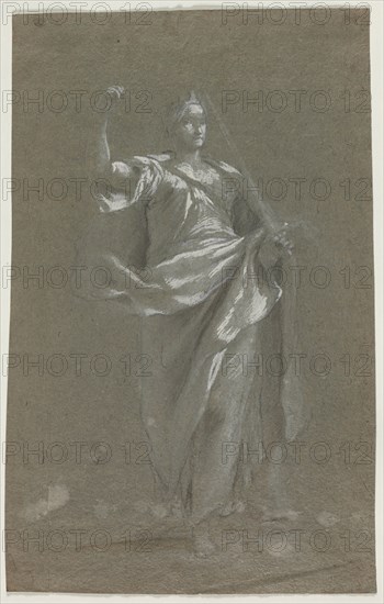 Allegorical Figure (recto and verso) , 1800s?. Creator: Anonymous.