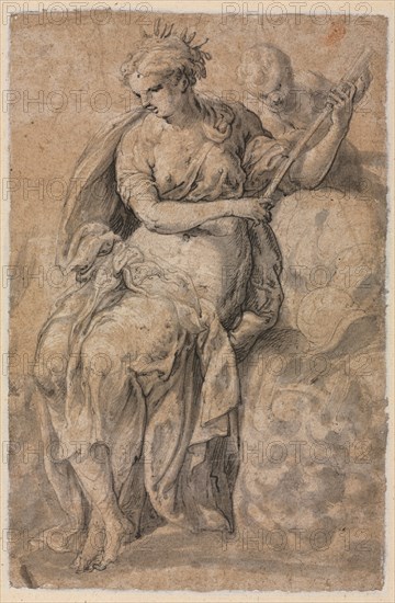 Allegorical Figure, 16th century. Creator: Niccolo dell' Abbate (Italian, c. 1512-1571).