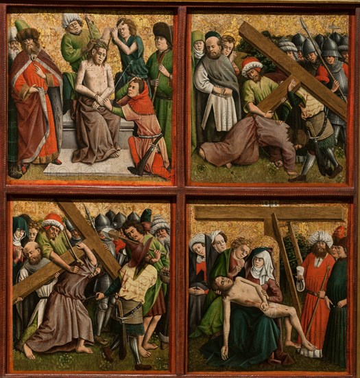 Altarpiece with The Passion of Christ, c. 1440s. Creator: Master of the Schlägl Altarpiece (German).