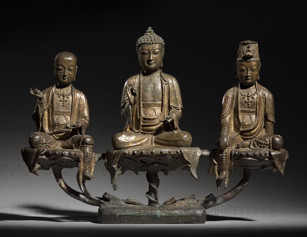 Amitabha Triad, 1400s. Creator: Unknown.