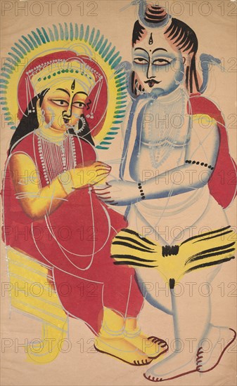 Annapurna and Shiva, 1800s. Creator: Unknown.