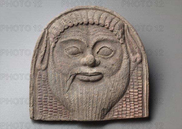 Antefix with Satyr Face, 450-400 BC. Creator: Unknown.