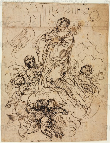 Apotheosis of a Saint, c. 1700?. Creator: Antonio Domenico Gabbiani (Italian, 1652-1726), attributed to.