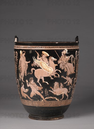 Apulian Situla, c. 350 BC. Creator: Group of the Dublin Situlae, attributed to.