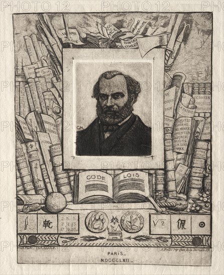 Armand Gueraud of Nantes, Printer and Man of Letters, 1862. Creator: Charles Meryon (French, 1821-1868).