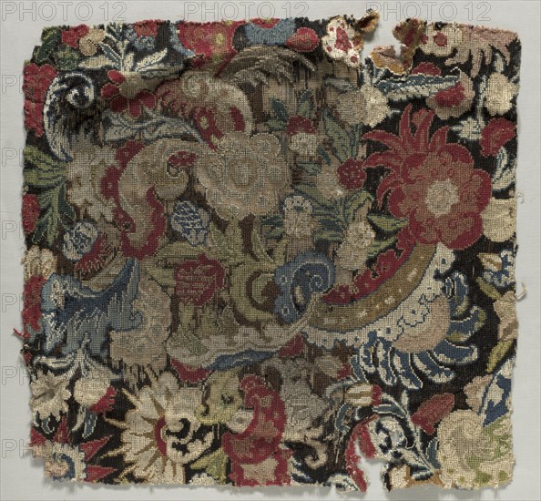 Armchair seat cover, 1685-1690. Creator: Unknown.
