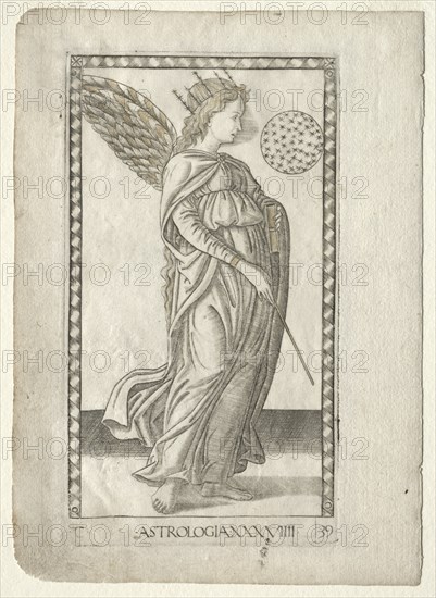 Astrology (from the Tarocchi, series C: Liberal Arts, #29), before 1467. Creator: Master of the E-Series Tarocchi (Italian, 15th century).