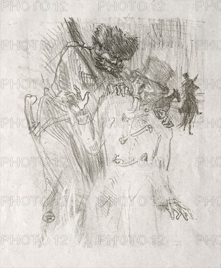 Au pied du Sinaï: Arrestation de Schlomé Fuss, 1898. Creator: Henri de Toulouse-Lautrec (French, 1864-1901).