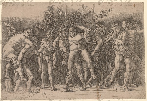 Bacchanal with Silenus. Creator: Giovanni Antonio da Brescia (Italian).