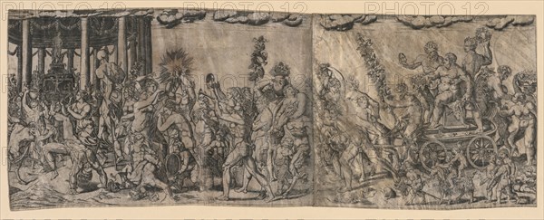 Bacchanalian Scene, late 1500s-early 1600s. Creator: Francesco Bertelli (Italian).
