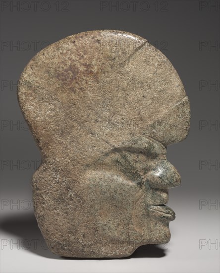 Ballgame Thin Stone Head (Hacha), 600-900. Creator: Unknown.