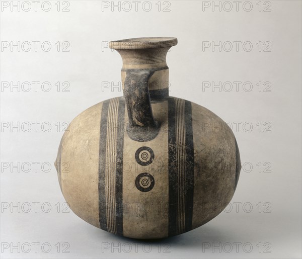 Barrel-Shaped Jug, c. 750-600 BC. Creator: Unknown.