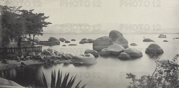 Bay Todos os Santos, Paqueta, Brazil, 1880s. Creator: Marc Ferrez (Brazilian, 1843-1923), attributed to.