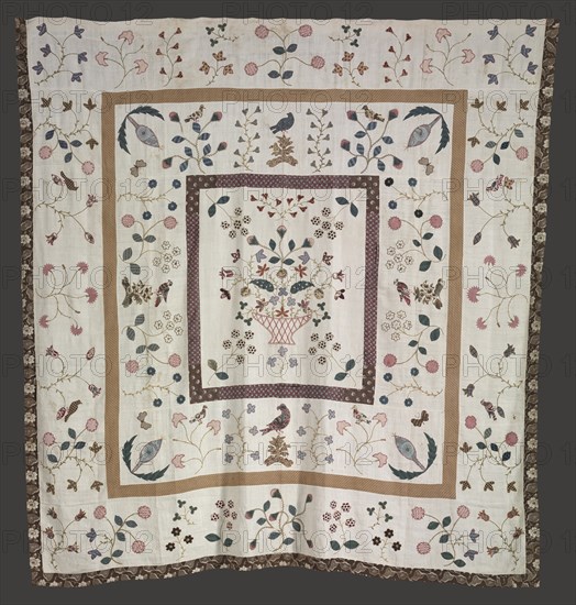 Bedspread, c. 1840. Creator: Belinda Ellen Orr.