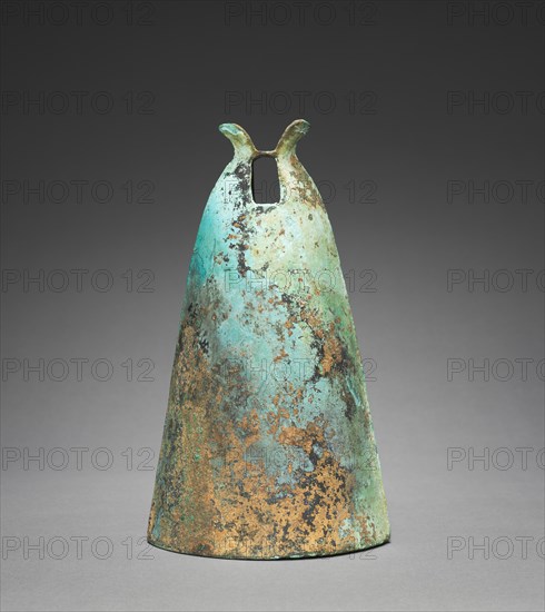 Bell with Diamond-Shaped Insignia, 300s-100s BC. Creator: Unknown.