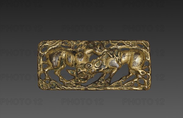 Belt Buckle with Animals, 202 BC- 9. Creator: Unknown.