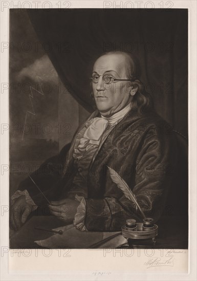 Benjamin Franklin, 1901. Creator: Max Rosenthal (American, 1833-1918).