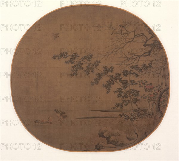 Birds on an Autumn Inlet, c. 1200. Creator: Unknown.