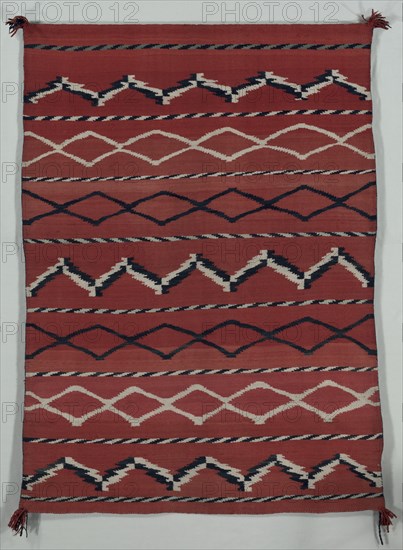 Blanket/ Sarape (banded style), late 1800s. Creator: Unknown.