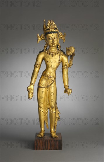 Bodhisattva of Wisdom (Manjushri),, 1400s. Creator: Unknown.